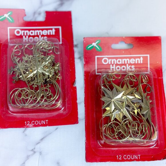 Vintage Fancy Ornament Hooks Christmas Decor Accents Snowflake Hooks - Picture 2 of 7